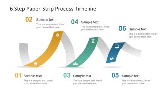 Timeline Presentation of 6 Step Paper Strip