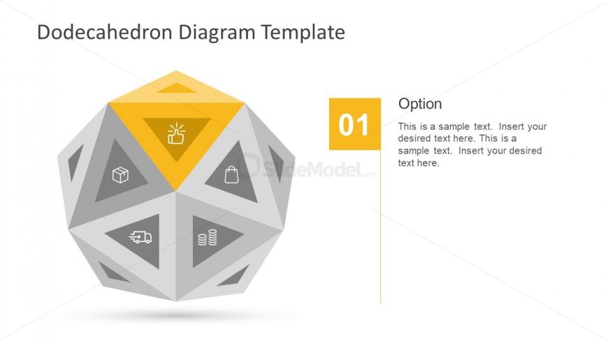 Dodecahedron Slide Template of Triangles