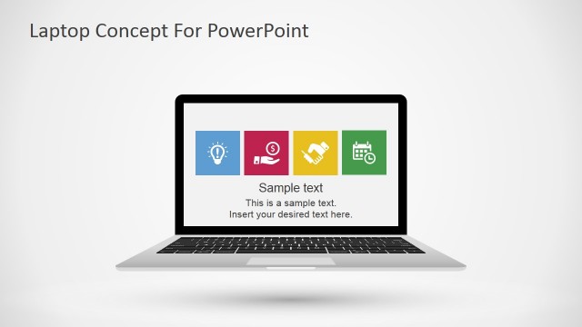 PowerPoint Editable Laptop Diagram