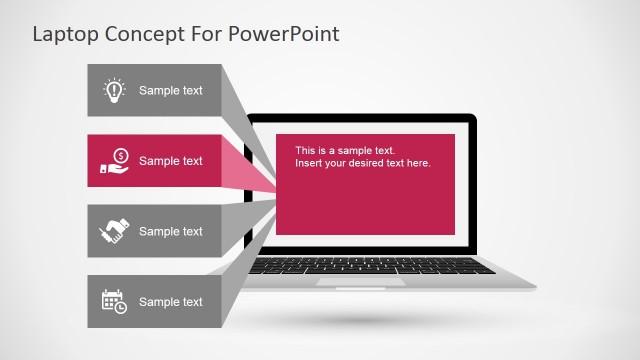 PPT Template Of Laptop with Diagram