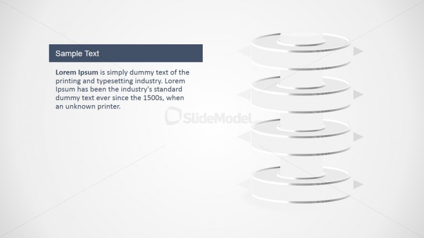 PowerPoint Diagram 3D Cylinders Layers