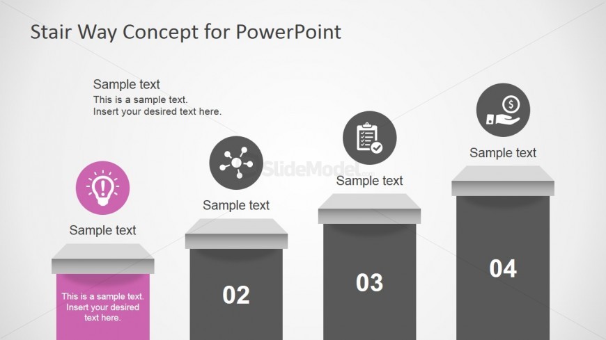 Free Stair Way PowerPoint Concept Diagram