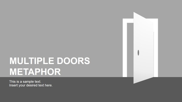 PPT Template Multiple Doors Metaphor