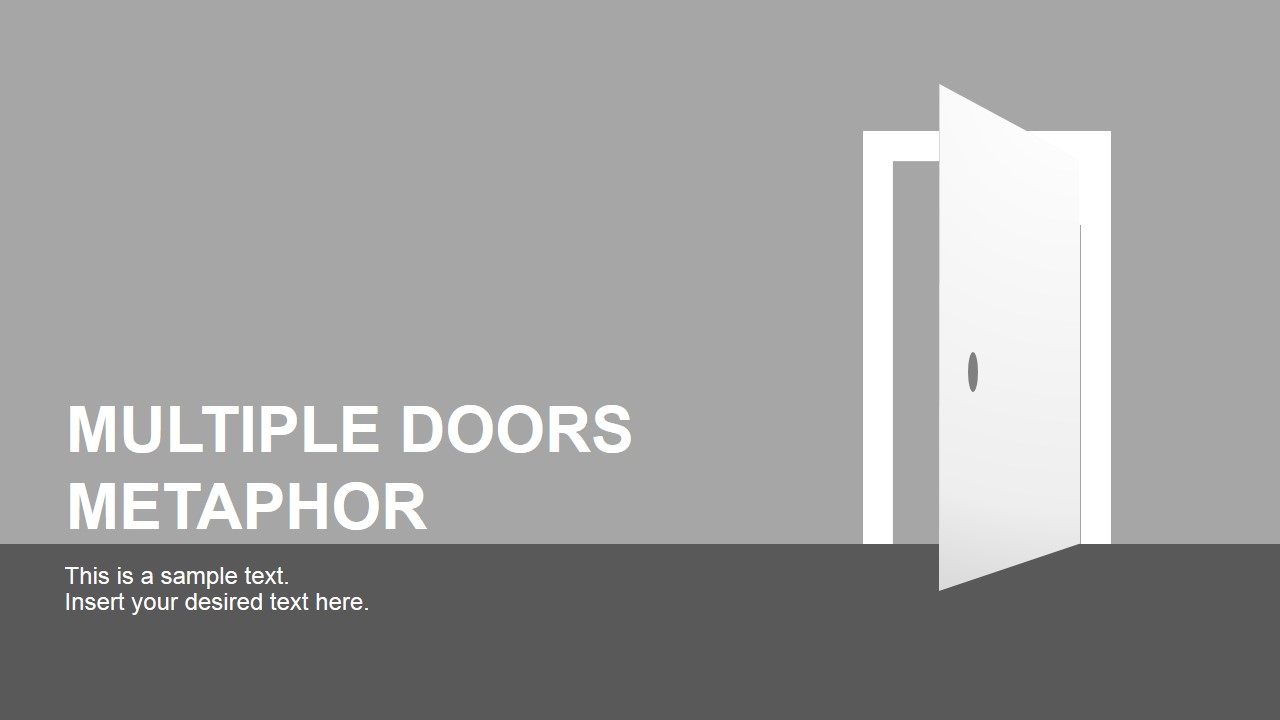 Multiple Doors Metaphor Free PowerPoint Template - SlideModel