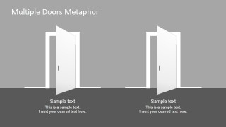 Free PowerPoint Template Two Doors Clipart