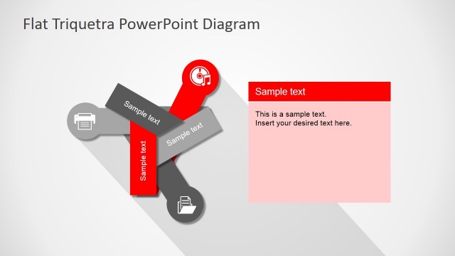Free Flat Three Steps PowerPoint Diagram