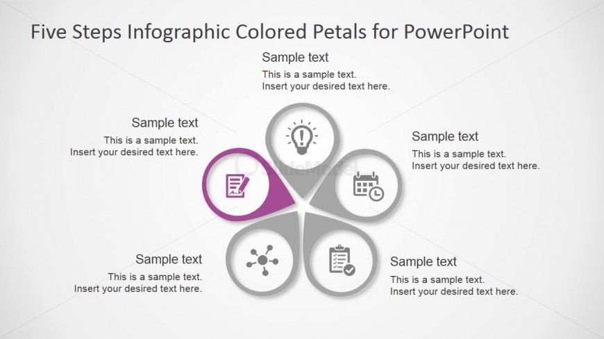 Five Steps Infographic Free PowerPoint Template