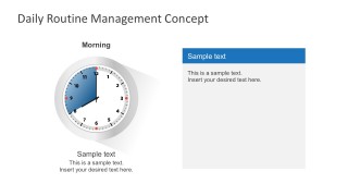Free PowerPoint Analog Clock With Shadow Effect