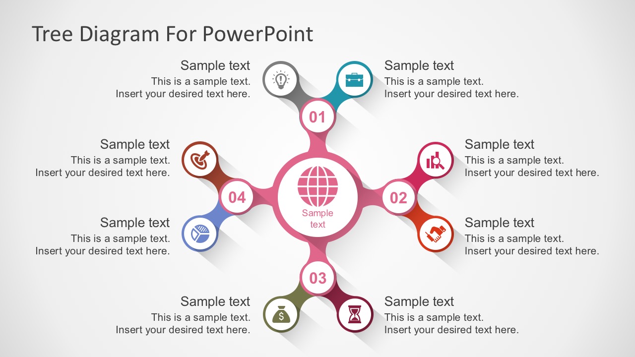 Free Tree Nodes Diagram PowerPoint Template