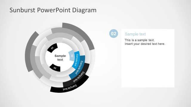 Free Blue Sunburst PowerPoint Template Slides