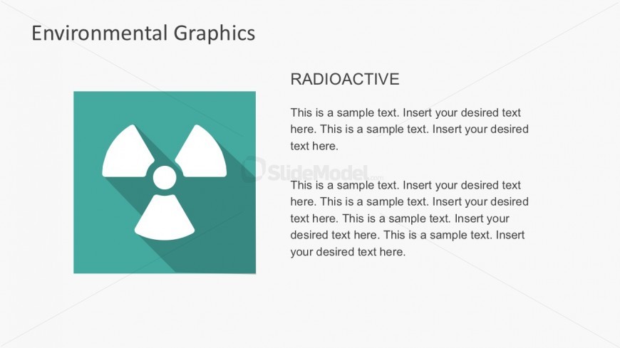 Free Flat Radioactive PowerPoint Shapes With Shadows