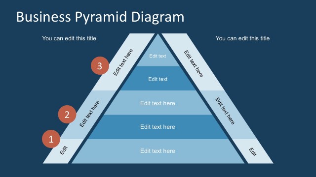 3 Levels Business Pyramid PowerPoint For Free