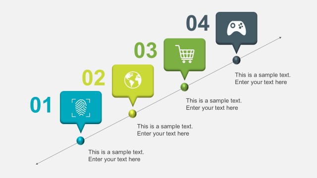 4 Steps Ladder Diagrams And PowerPoint Icons for Free