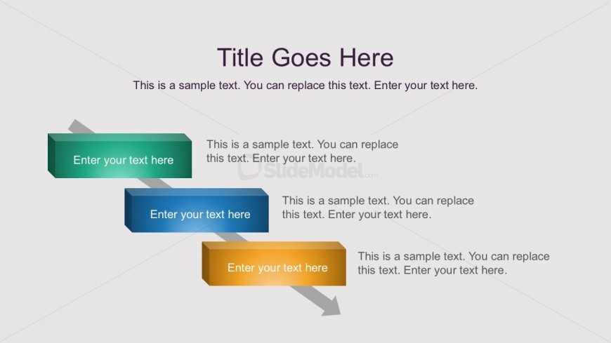 3D Diagram with Arrow Vectors Free Slides Template