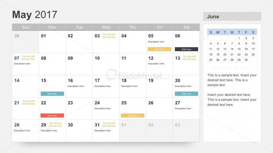 Free Editable Calendar Templates SlideModel