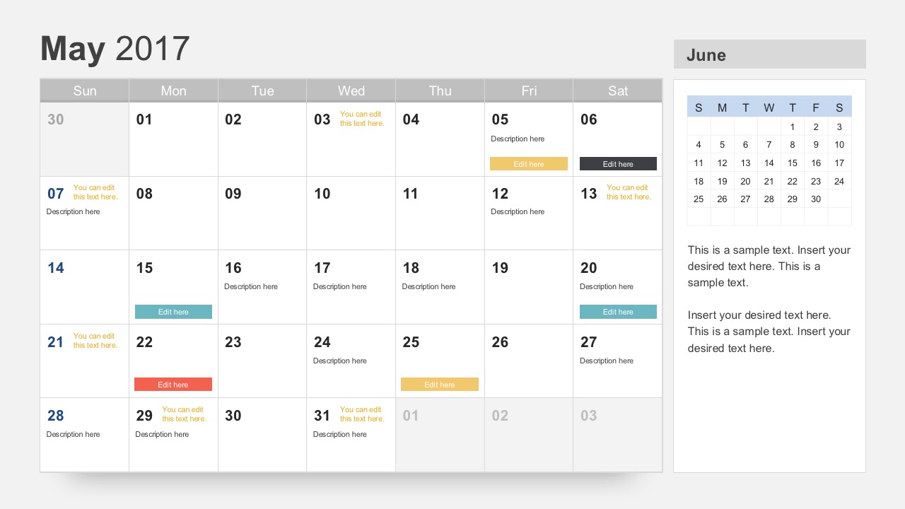 Calendar Template Powerpoint Free Download