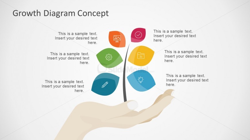 6 Steps Growth Diagram Template for Free