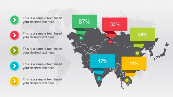 Free Editable World Map Demographic Slides