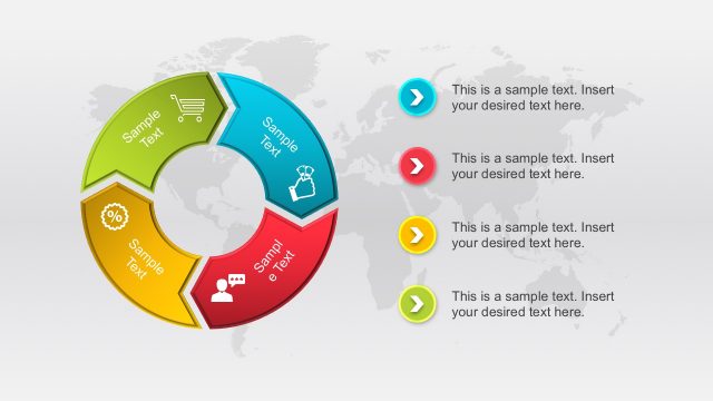 Free 4 Stages Chevron Diagrams PowerPoint
