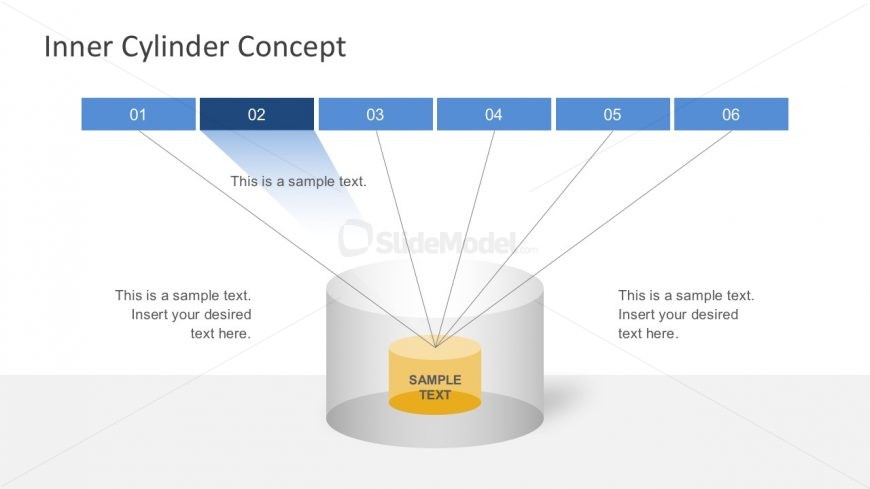 6 Steps Cylinder Diagram Infographic Slides