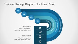 Free 4-Step Blue Tone Process Diagrams