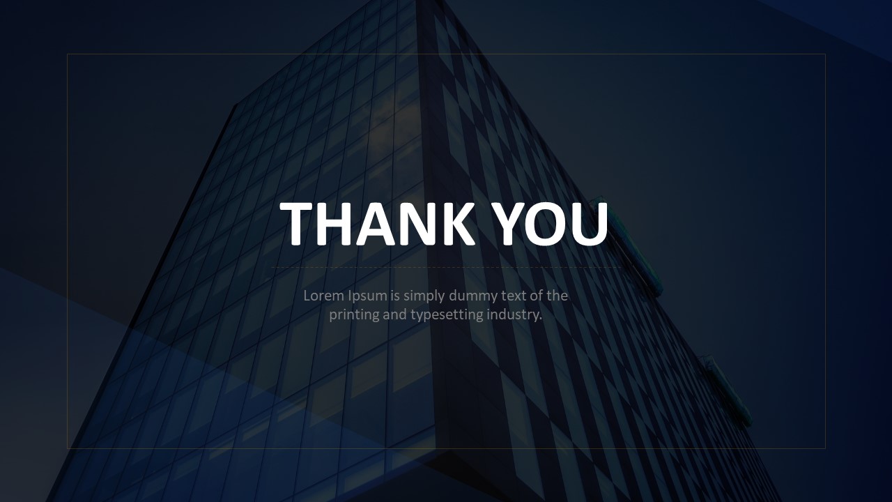 professional thank you slide for presentation