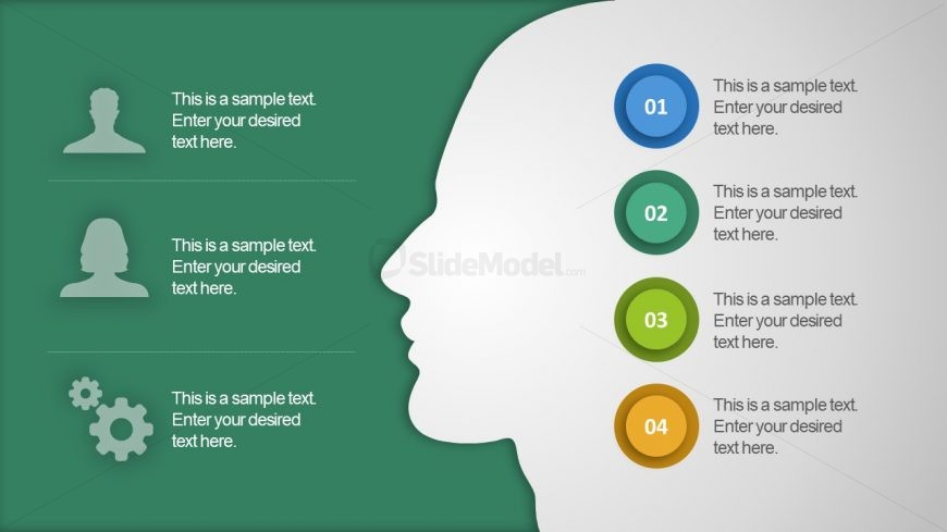 Cool Infographic Silhouette Slide PPT