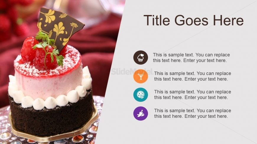 PowerPoint Layout Cake Image Slide