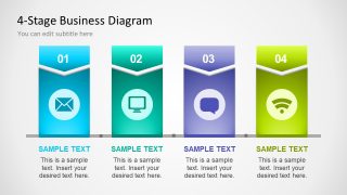 Color Gradient Arrow Shape Free Diagram