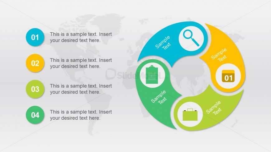 4 Step Yin Yang Design Circular Diagram