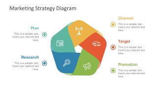 Five Step Flat Design Vector Diagram