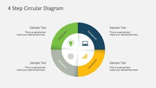 Infographic Icons for Four Circular Stages