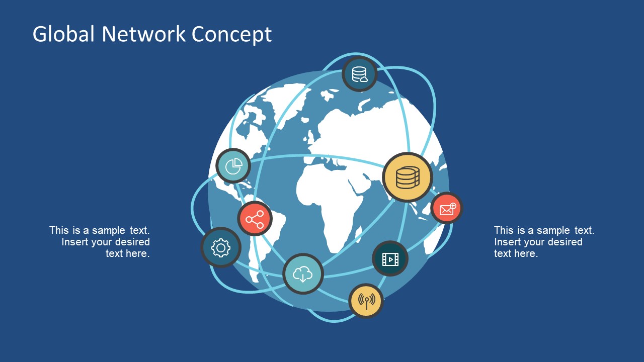 Free Global Network Concept For Powerpoint Slidemodel