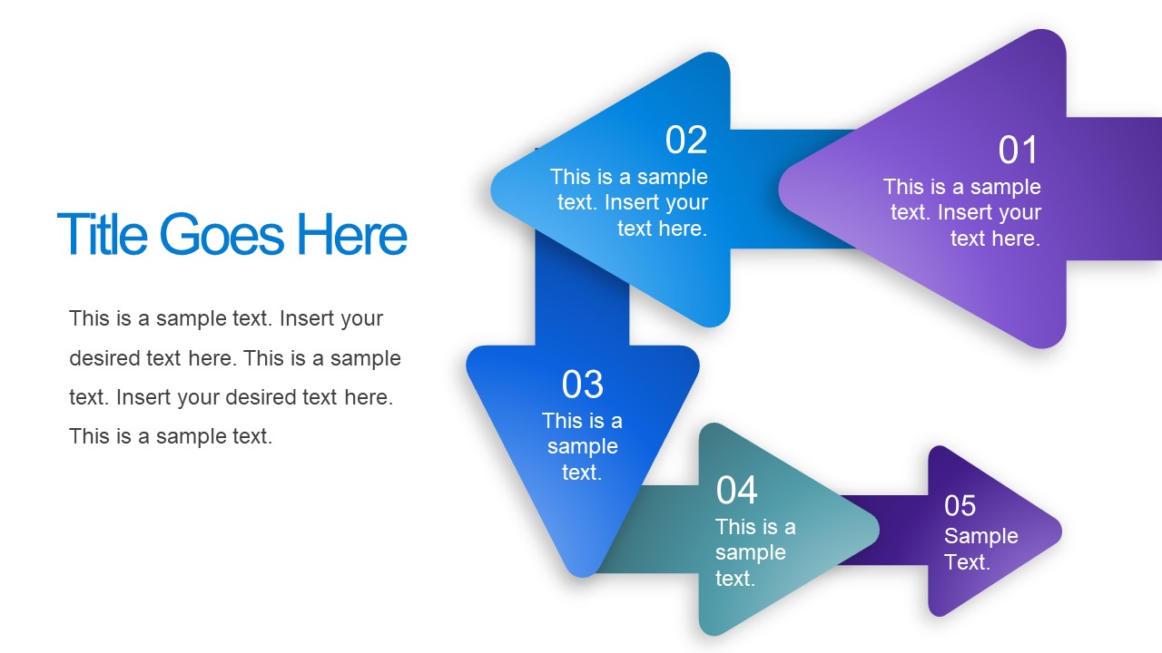 5 Step Arrow Diagram Design