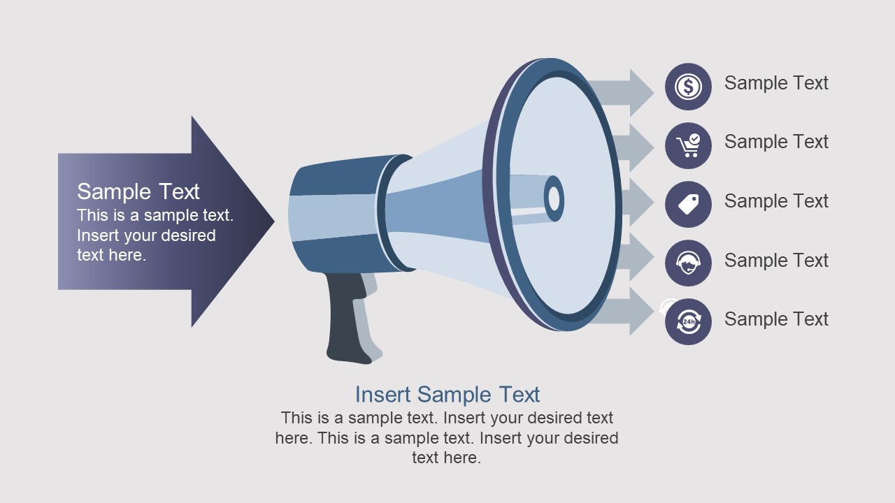 Megaphone Diagram Slide of Infographics