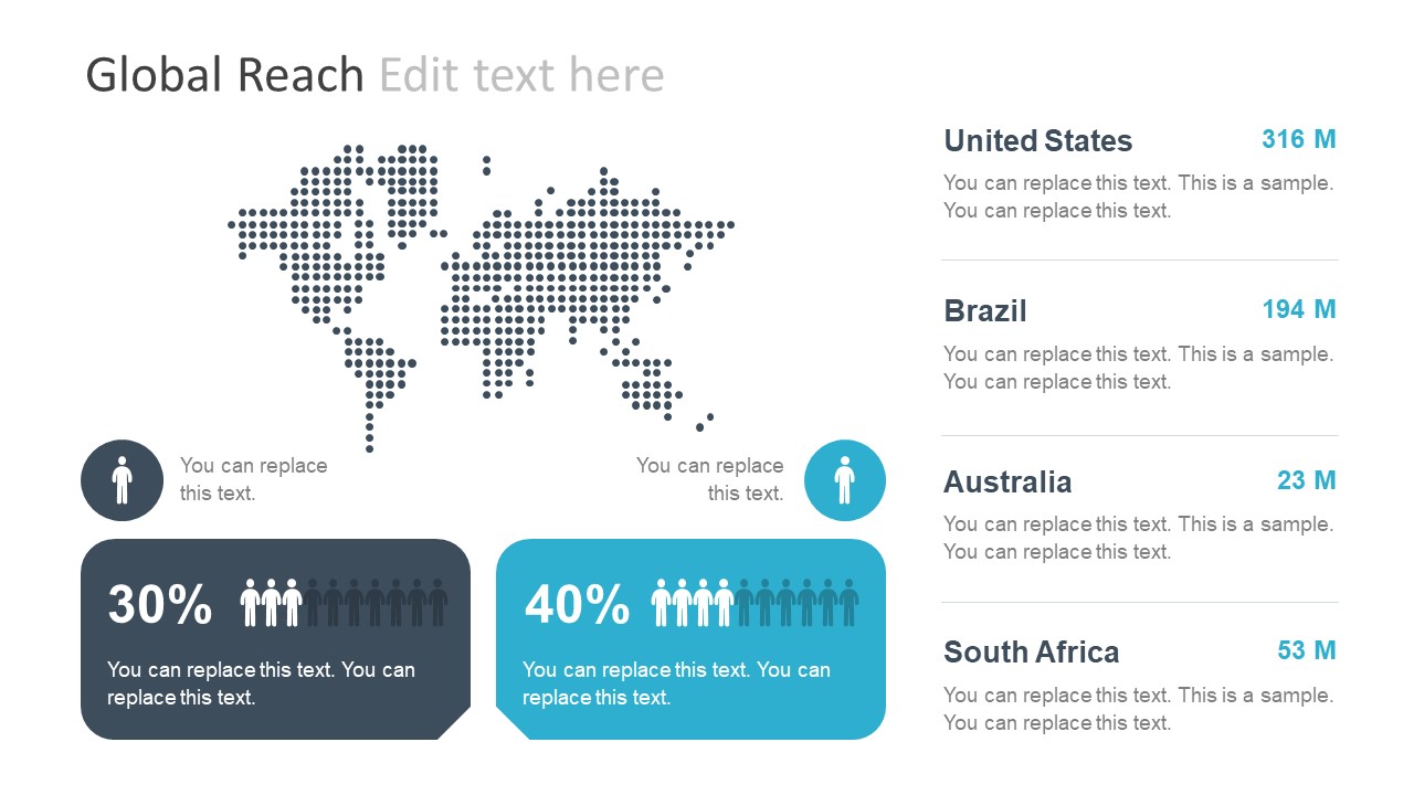 Digital PowerPoint World Map Graphics