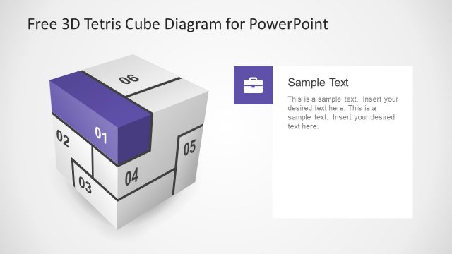 Presentation Diagram 3D Cube Tetris