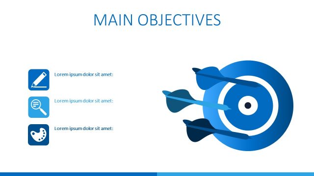 Slide of Company Objectives Graphics