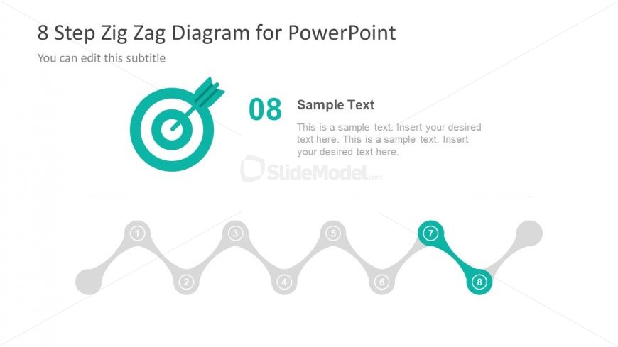 Template of Zig Zag with Target Clipart