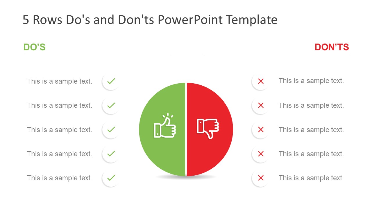 PowerPoint Comparison List Free Template