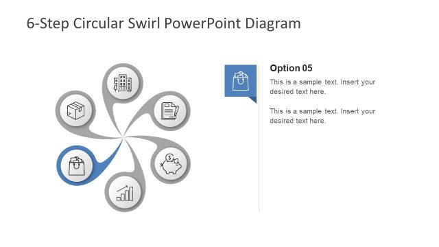 6 Steps Circular Presentation Layout