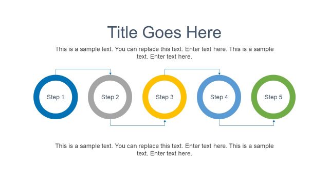 Timeline 5 Steps Horizontal Diagram
