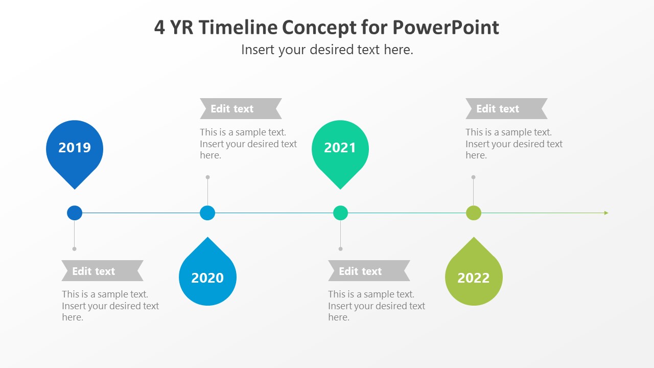 Free 4 Years Timeline Template Concept For Powerpoint Slidemodel