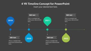 4 Milestones PowerPoint Diagram 