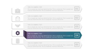 5 Arrow Badges Diagram Template