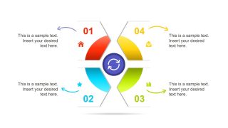 4 Steps Segmented DIagram Chevron