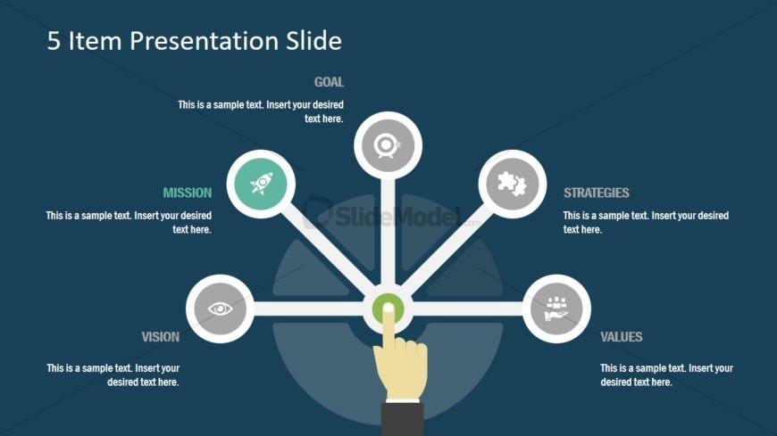 Infographic Segments of 5 Item PPT