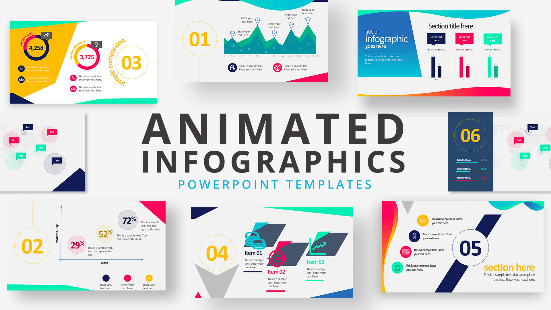 Free Animated Editable Professional Infographics Powerpoint Template Slidemodel