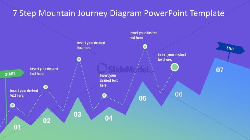 6th Step in the Free Journey Diagram 7 Steps Design Dark Theme