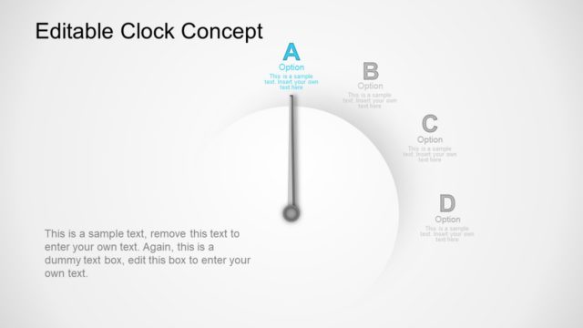 Analog Clock 4 Options PPT